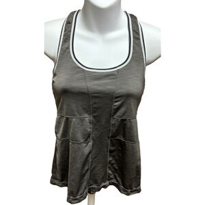 Lole Womens Tank Top Size Small Racerback Gray Cami Workout Shirt Athletic
